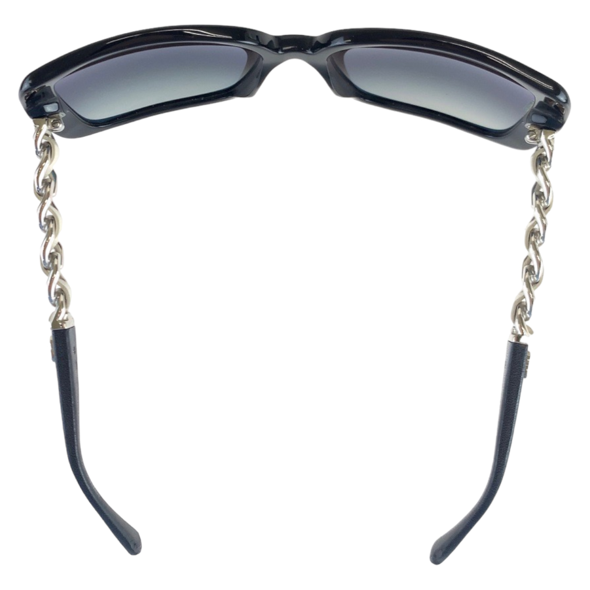 美品 CHANEL シャネル サイドチェーン ココマーク ブラック シルバー プラスチック 5208-0 c.501/3c サングラス レディース 403315_画像9