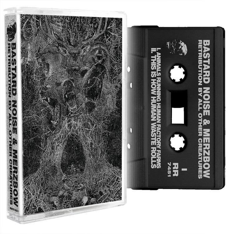 Bastard Noise & Merzbow/Retribution By All Other Creatures:Cassette, Album,US製、未開封新品の画像3