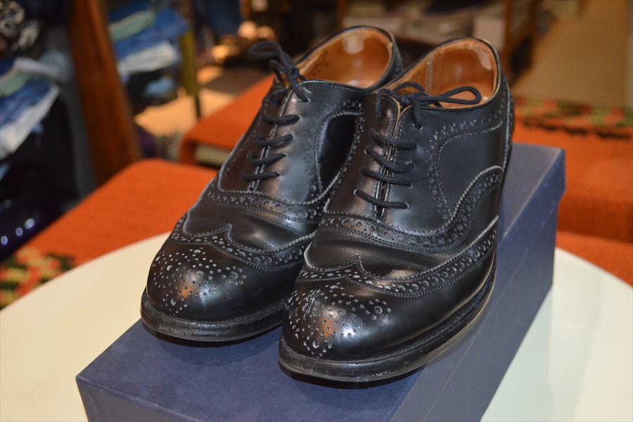 トリッカーズ　Tricker's　レザー　ウイングチップ　シューズ　靴　UK6.5 D3942