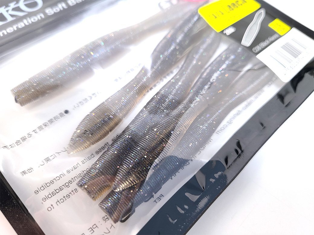 【新品】ニッコーワーム ZAZA リーチ 3.8inch 268（ブラックオーロラ）日本製 | NIKKO WORM MADE IN JAPAN_画像2