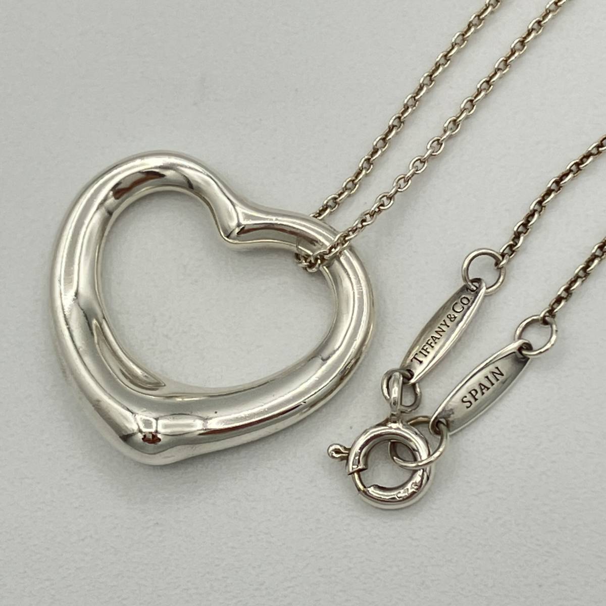最安 ☆ ① エルサペレッティ Pendant Necklace Heart Open Tiffany&co