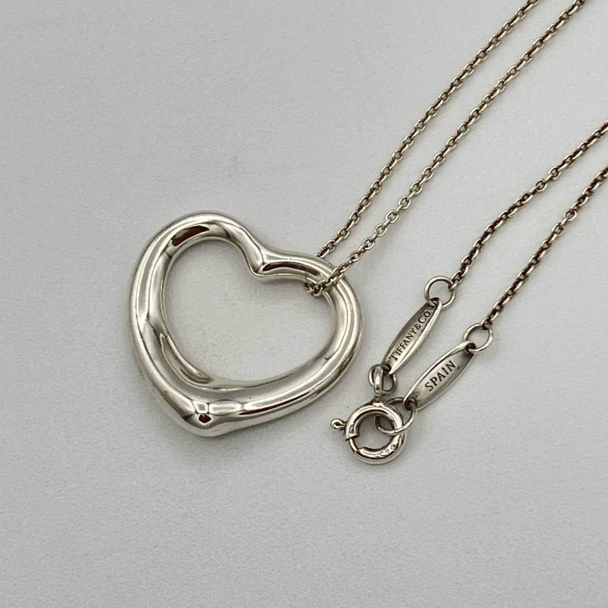 最安 ☆ ① エルサペレッティ Pendant Necklace Heart Open Tiffany&co