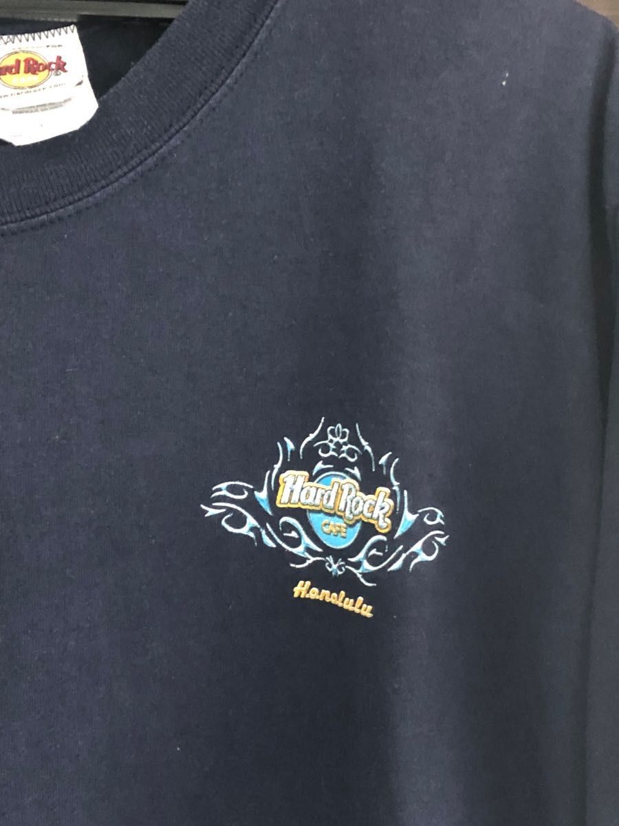 HARDROCK Cafeハードロックカフェ　ホノルル　バックプリント　Tシャツ