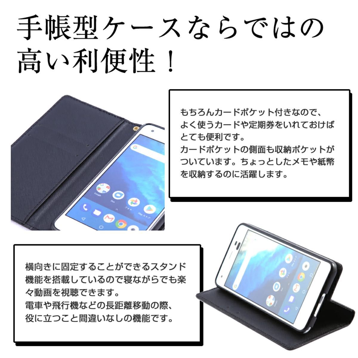 【新品】　iPhone13Pro 手帳型　ケース　マグネット　ピンク×ネイビー