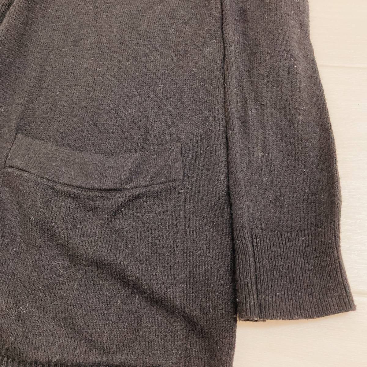 a02712 beautiful goods GAP Gap lady's cardigan long sleeve thin XS black plain cotton . simple all-purpose fine quality Basic casual style 