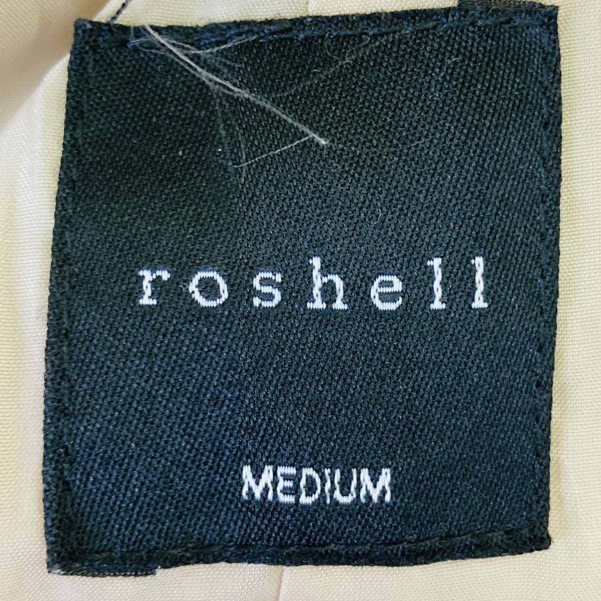 a02872 roshell ロシェル メンズ ピーコート ベルト ナチュラル シンプル M ウール綿混 上質 上品 アウター ベーシックカジュアルスタイル_画像8