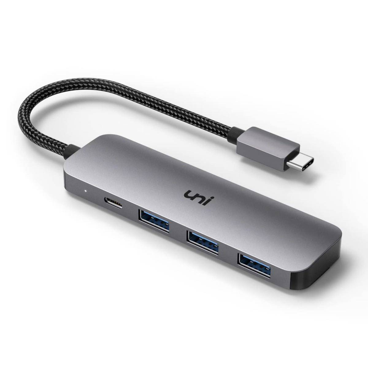 USB Cハブ BB410 uni 4-in-1 USB Cアダプター 3つのUSB 3.0ポート付き 100W USB-C PD充電ポート Thunderbolt 3 USB Type C_画像1