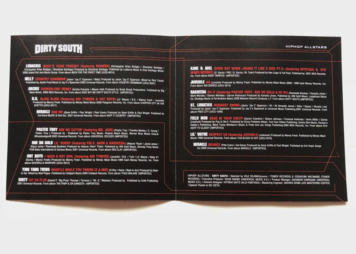 [CD] HIPHOP ALLSTARS　DIRTY SOUTH / Various Artists 　国内盤　ヒップホップ・オールスターズ ダーティ・サウス　_画像5