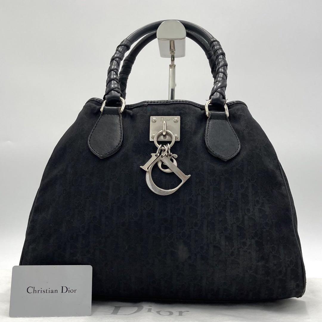 美品】Christian Dior トートバッグ ラブリー トロッター柄 金具 - バッグ