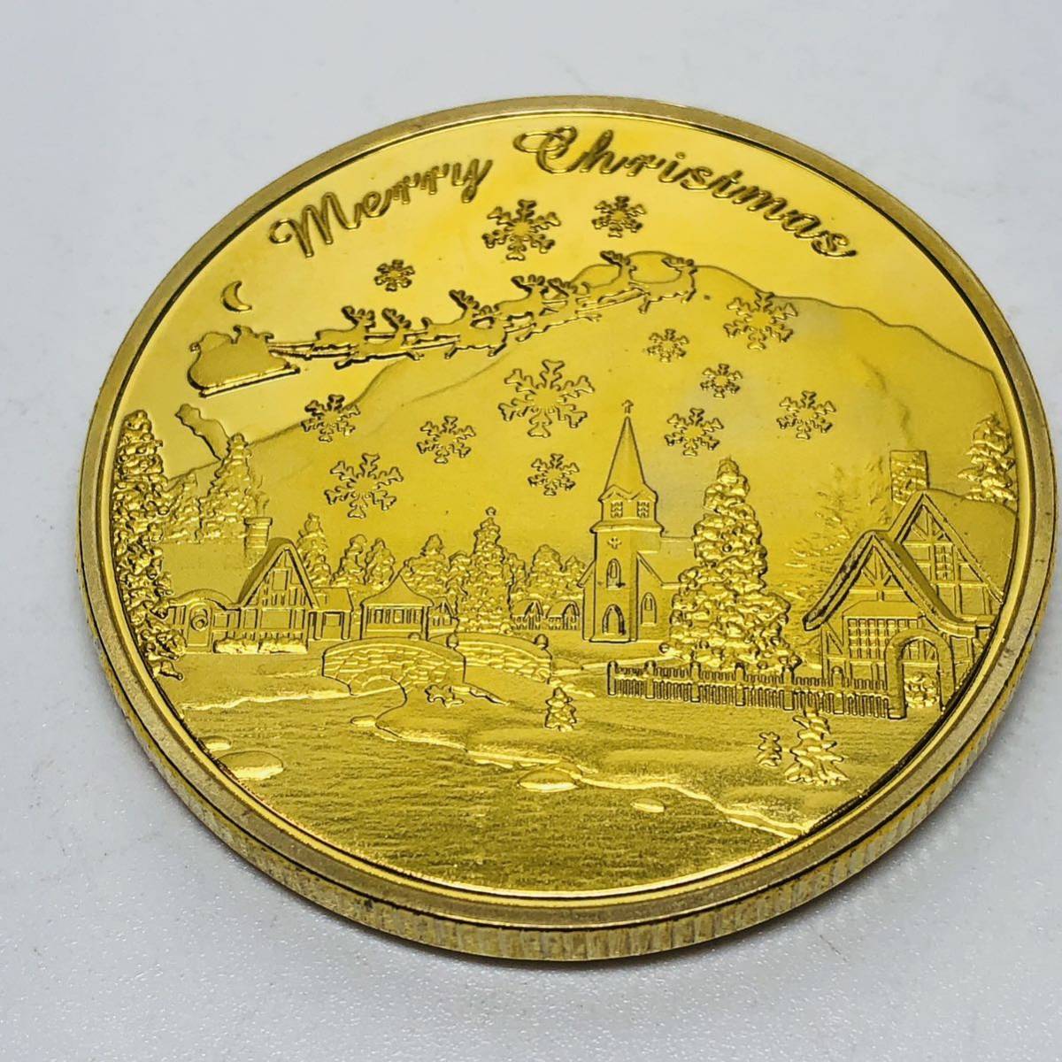 B113 外国硬貨 外国新年 雪 貿易銀 海外古銭 コレクションコイン 貨幣 記念メダル 重さ約28.89gの画像2