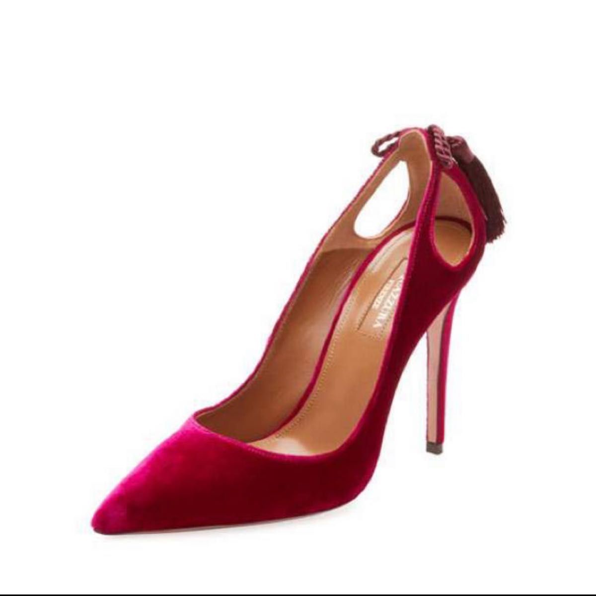 定価8 3万 AQUAZZURA フォーエバーマリリンベルベットパンプス 美品