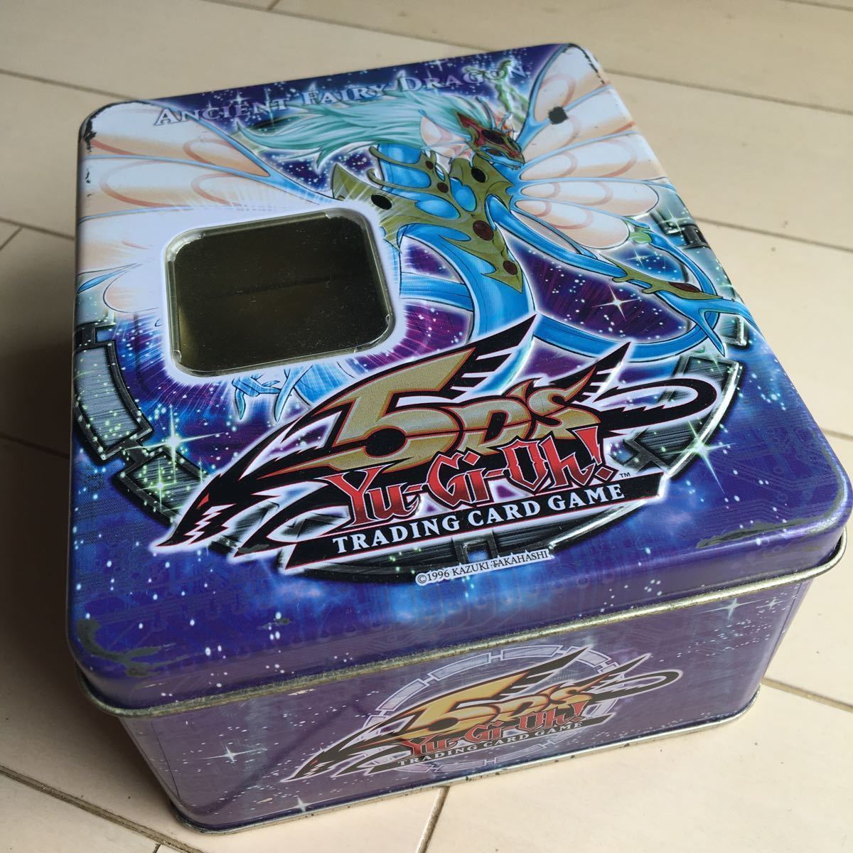 遊戯王 缶 Yu-Gi-Oh! trading Card game Ancient Fairy Dragon 5D'S 小物入れ カード入れ カードケース_画像1