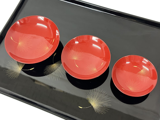 450【売切り】未使用 輪島塗 日展作家 小西啓介 作 飛花の図 450【売切り】未使用 輪島塗 日展作家 小西啓介 作 飛花の図