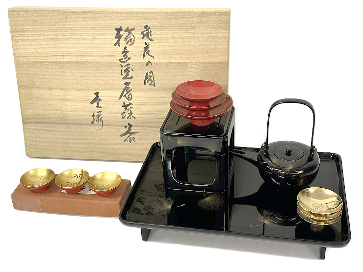 450【売切り】未使用 輪島塗 日展作家 小西啓介 作 飛花の図 450【売切り】未使用 輪島塗 日展作家 小西啓介 作 飛花の図