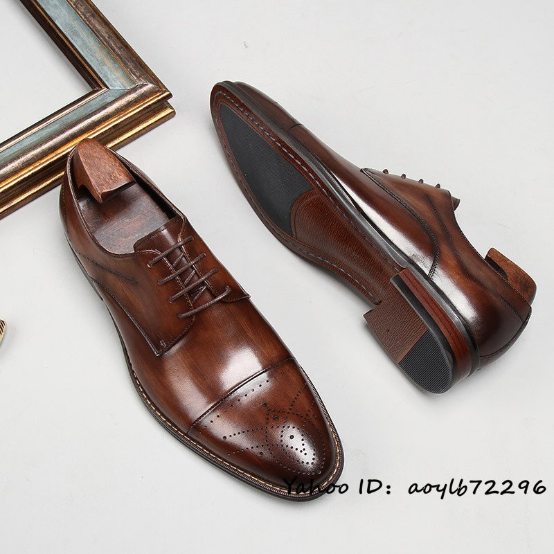 日本に 紳士靴 職人手作り ビジネスシューズ 定価５万□新品 超希少
