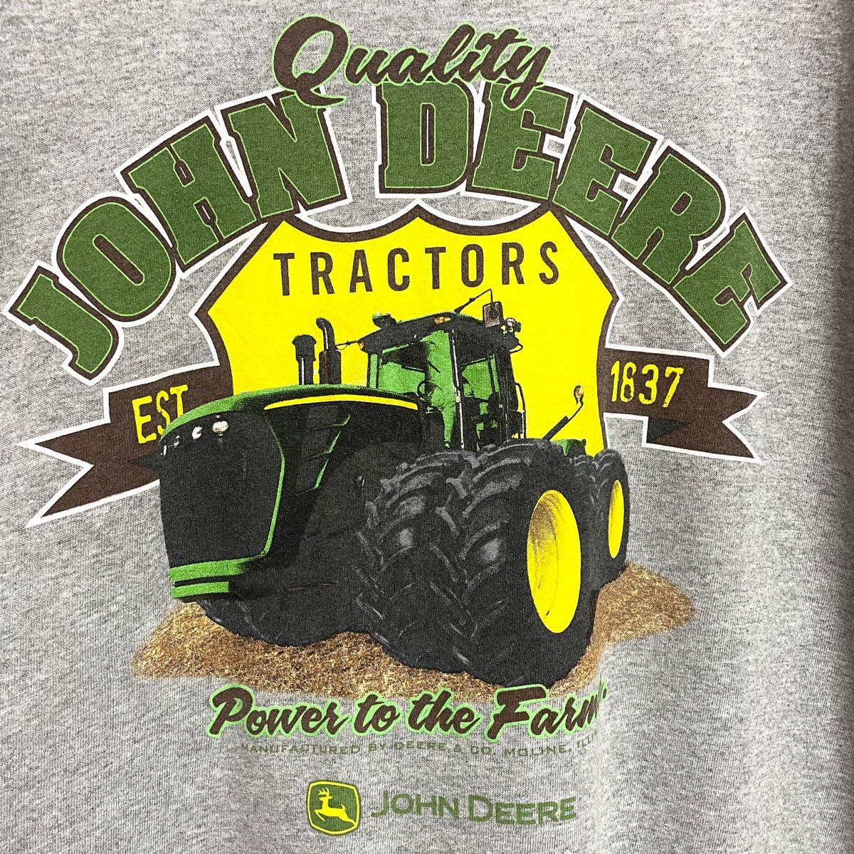 【JOHN DEERE】ジョンディア　企業tシャツ トラクター ビッグサイズ　メンズ　2XLサイズ　3L ゆるだほ　大きいサイズ