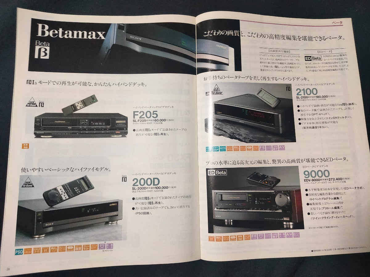 [カタログ ] SONY (ソニー)1996年2月 ビデオデッキ総合カタログ/WV-TW1/WV-H3/EV-BH10/EV-NS9000/EV-S2200/SLV-RS1/SLV-FS7/EV-PR2/SL-F205の画像9