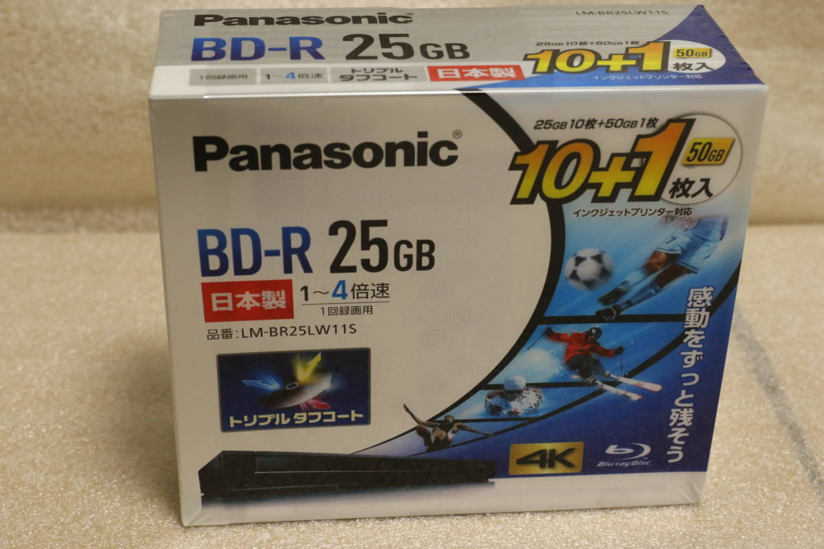  новый товар Panasonic Panasonic 1 раз видеозапись для Blue-ray диск BD-R 25GB 1~4 скоростей 11 листов упаковка LM-BR25LW11S Triple жесткий пальто 
