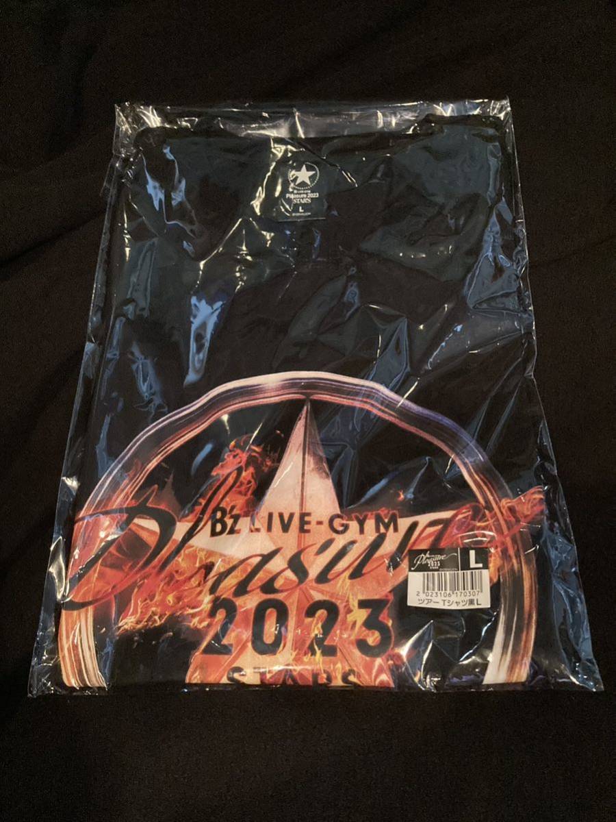 B'z LIVE-GYM Pleasure 2023 STARS ツアーTシャツ ブラックLサイズ