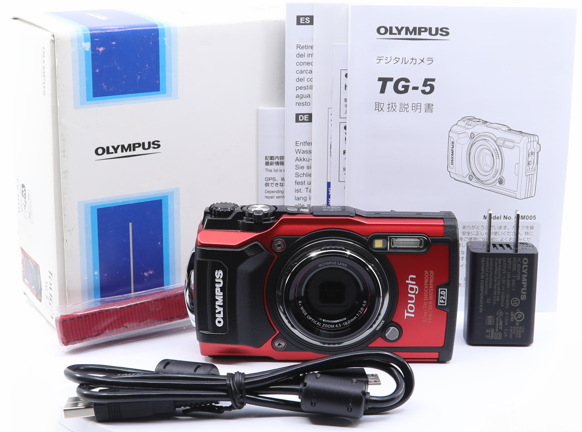 予約販売 ＜ほぼ新品＞ OLYMPUS デジタルカメラ Tough TG-5 レッド