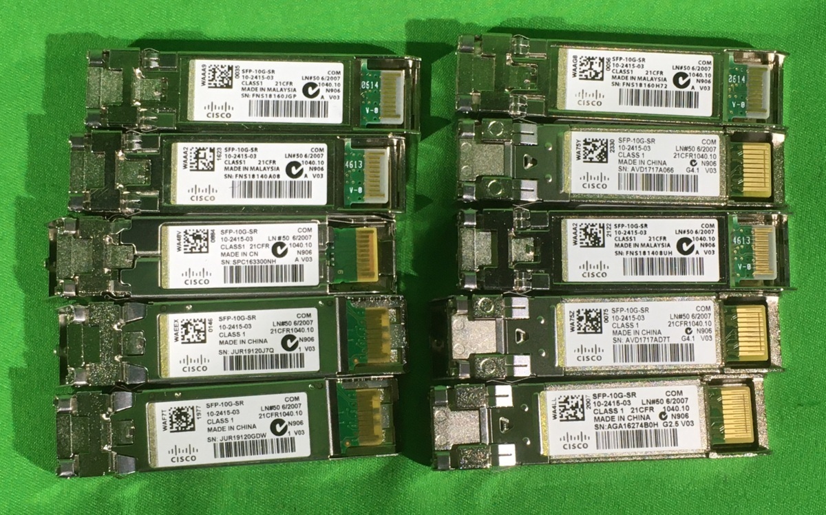 【海外 正規品】 10G 【埼玉発】【CISCO】 BASE 【9-1913~27】 SFP+モジュール SFP-10G-SR(10-2415-03)10個セット その他 【海外 正規品】 10G 【埼玉発】【CISCO】 BASE 【9-1913~27】 SFP+モジュール SFP-10G-SR(10-2415-03)10個セット その他
