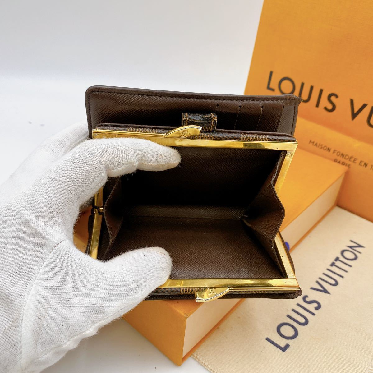 A1974 【正規品】LOUIS VUITTON ルイヴィトン ダミエ ポルトモネ ビエ
