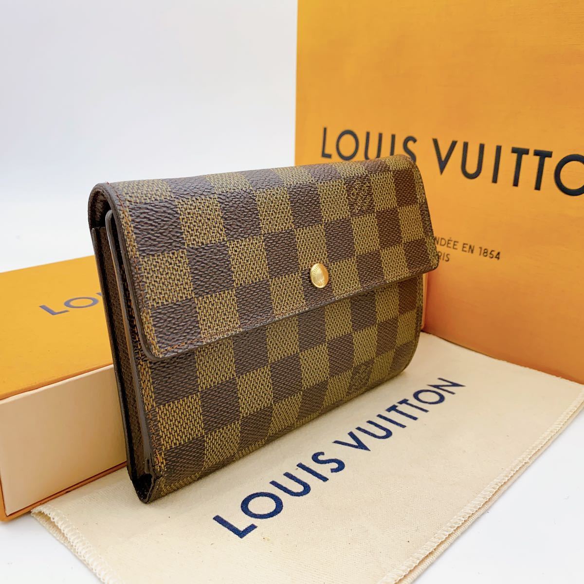 A2033 【美品】LOUIS VUITTON ルイヴィトン ダミエ ポルトトレゾール