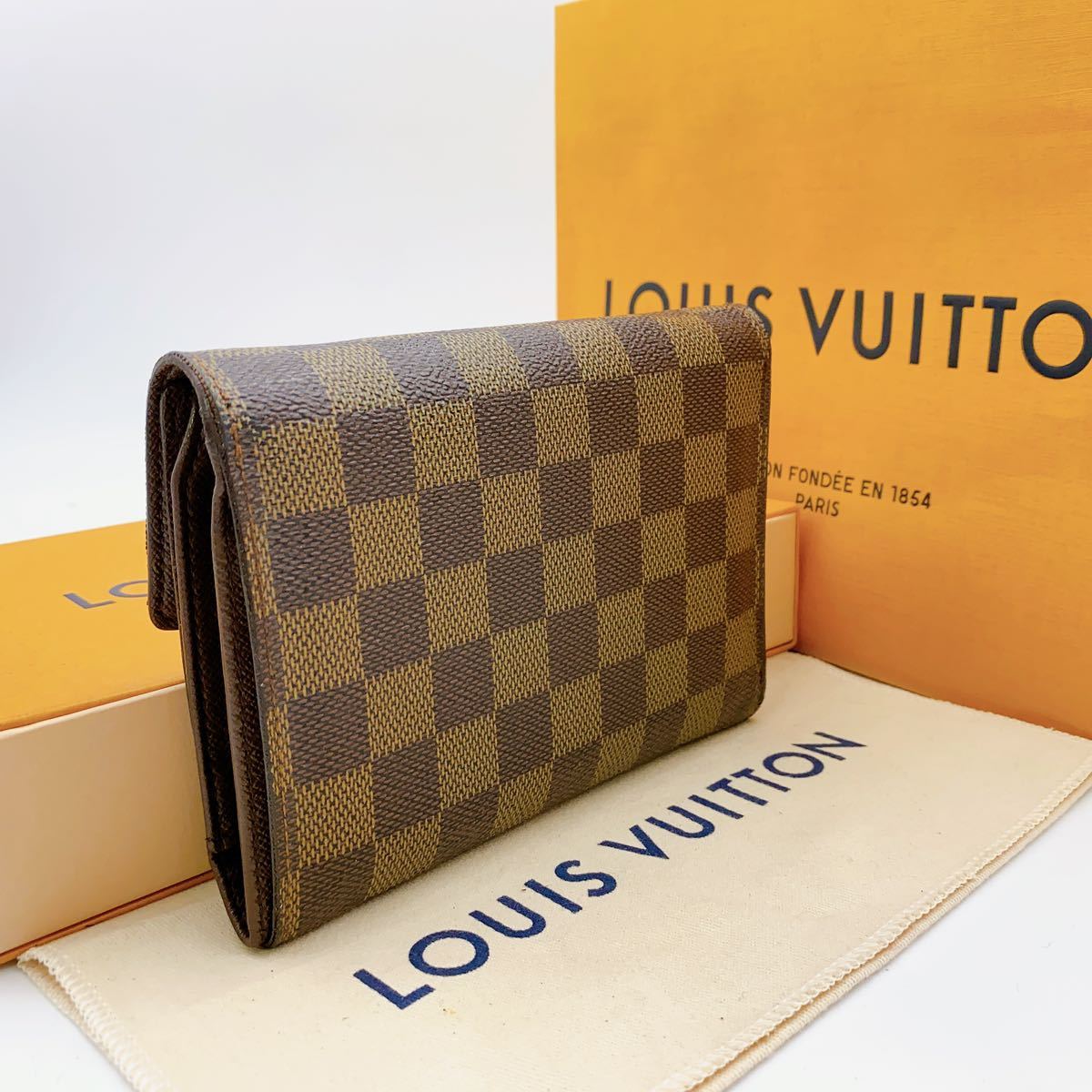 A2033 【美品】LOUIS VUITTON ルイヴィトン ダミエ ポルトトレゾール