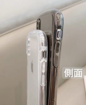 iPhone 12 Pro ケース クリアブラック 高品質オシャレ韓国大人人気 スマホカバーiface風