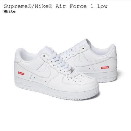 25.5cm Supreme × Nike Air Force 1 Low White シュプリーム × ナイキ