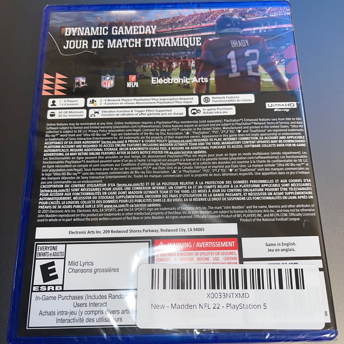 Madden NFL 22 ps5 ソフト★新品未開封