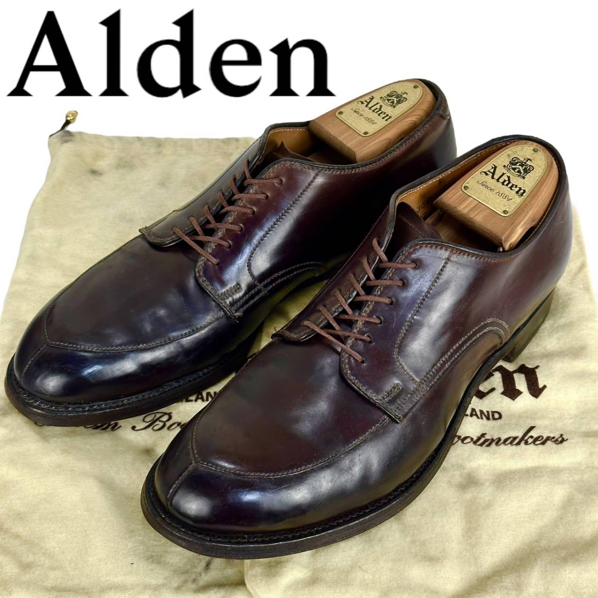 Редкий ☆ с обувью Keypper ☆ Alden Alden 5432 8D/26 см Cordovan V Чип 182 600 иен Модифицируйте темно -коричневые u -чип