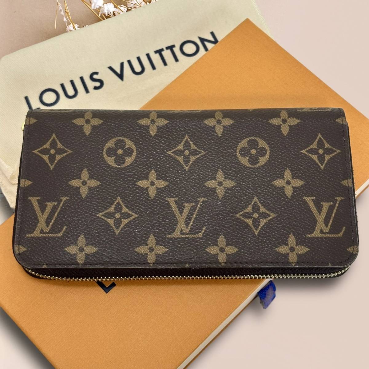 現行品☆極美品☆LOUIS VUITTON ケア済み ルイヴィトン ジッピーウォレット モノグラム ICタグ 長財布 ローズバレリーヌ M41894 長財布_画像2