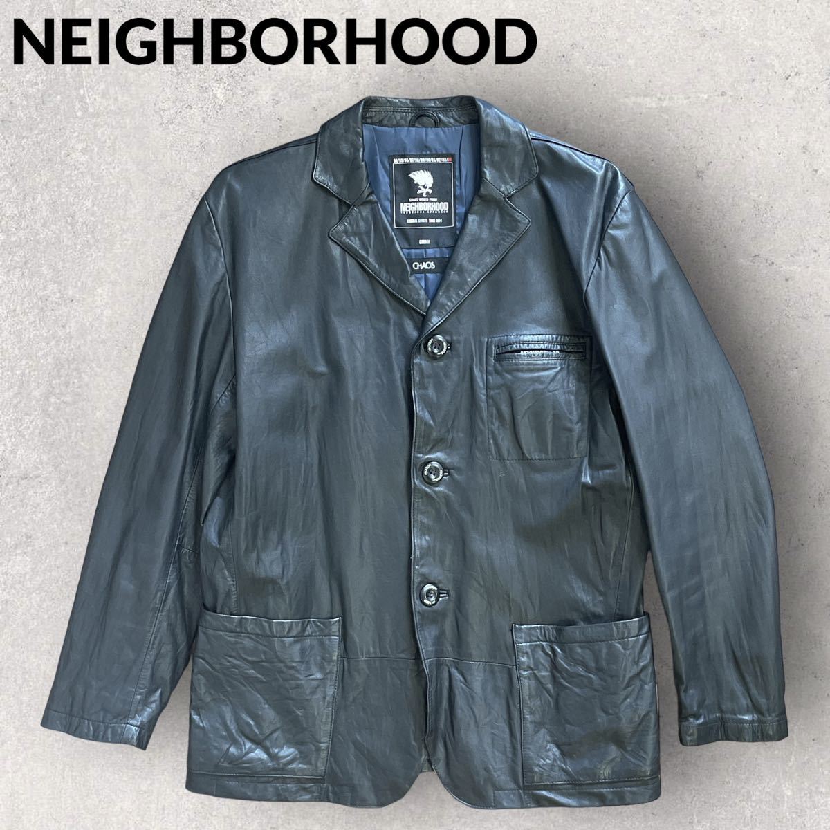 NEIGHBORHOOD ネイバーフッド 初期 04AW 3釦 レザージャケット ブラック Sサイズ