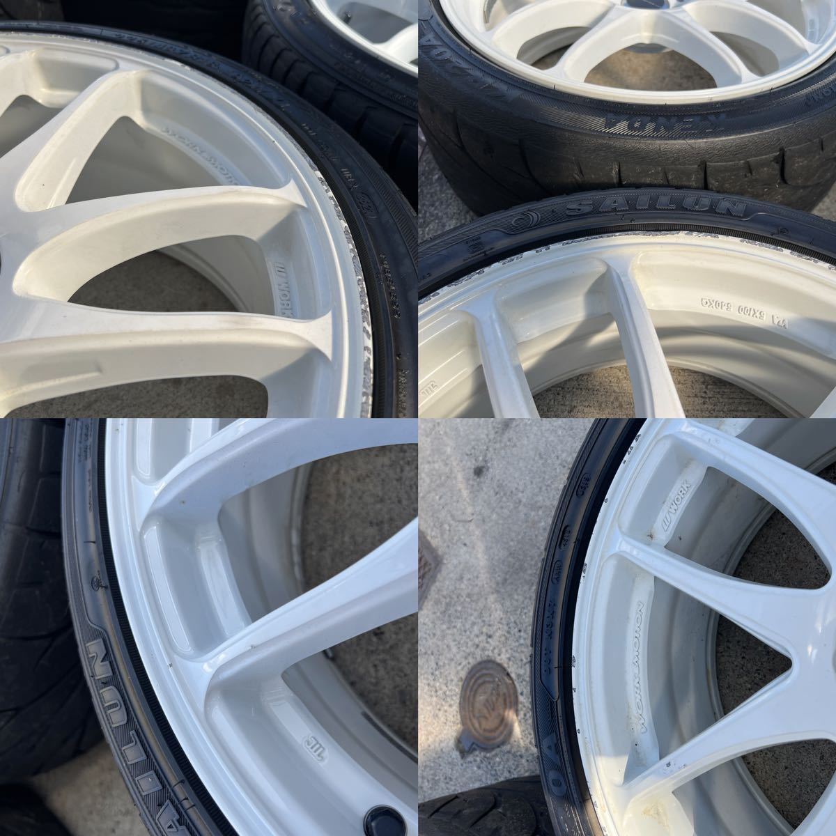 WORK エモーション 極 PCD100 5穴 18インチ 8.5J+47 4本通し WORK エモーション 極 PCD100 5穴 18インチ 8.5J+47 4本通し