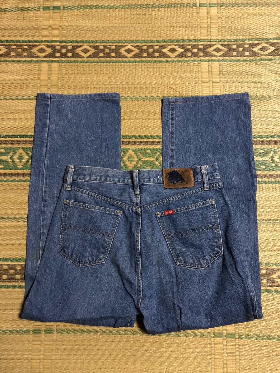 BIGJOHN Big John Lot6540? W34 paper patch ZIP UP Denim jeans domestic production Vintage rare rare records out of production popular American Casual casual 