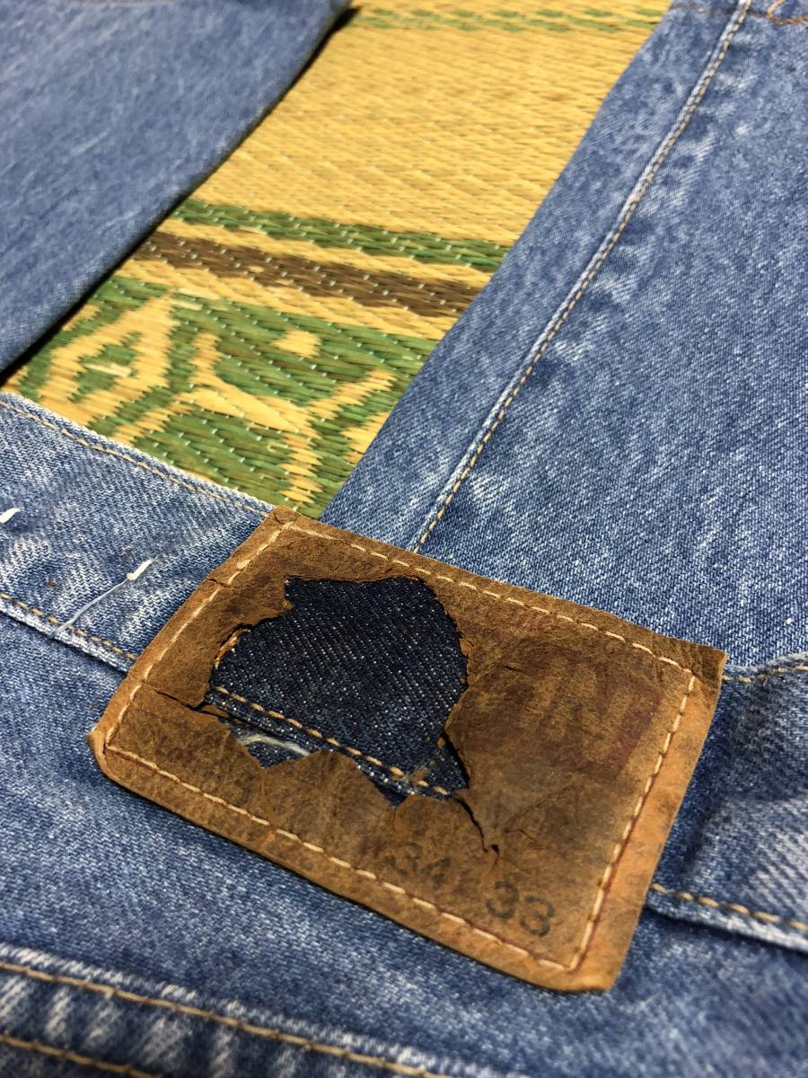 BIGJOHN Big John Lot6540? W34 paper patch ZIP UP Denim jeans domestic production Vintage rare rare records out of production popular American Casual casual 