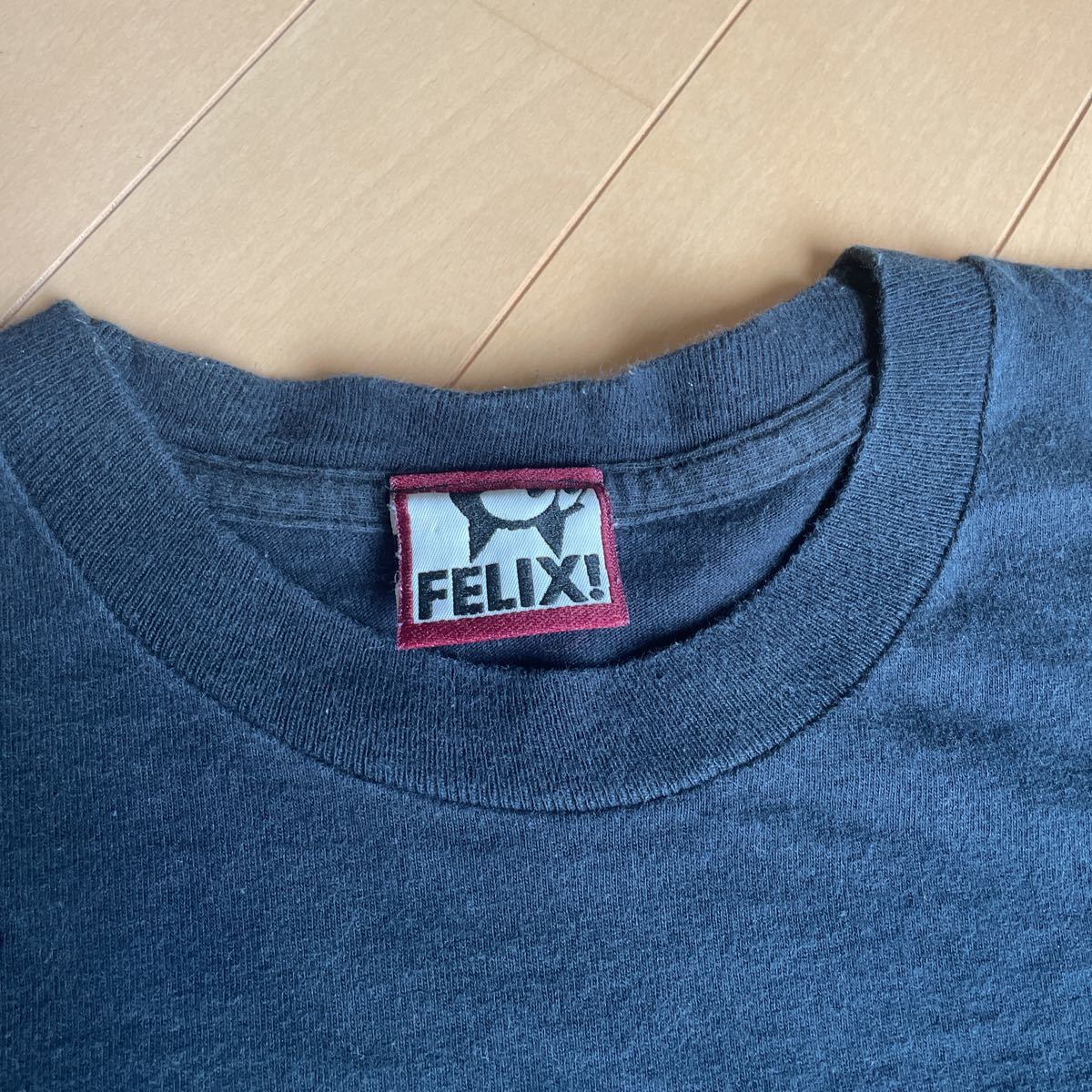 90s レア Felix フェリックス vintage ヴィンテージ プリントTシャツ キャラクター 染み込みプリント シングルステッチ_画像5