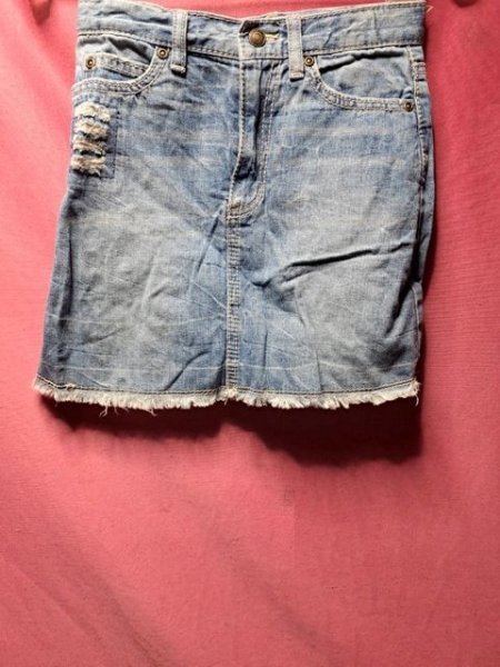 USED Kids Denim юбка размер 130 оттенок голубого 