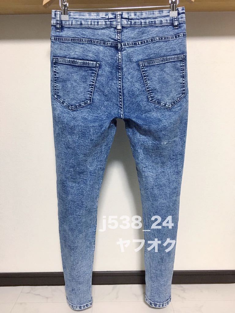 超伸縮性 春夏 柔らか素材 ZARA MAN ウルトラ ストレッチ スキニー 送料210円 40 31 青 ブルー デニム メンズ パンツ ジーンズ_画像7