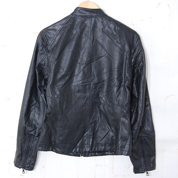 ユニクロUNIQLO■Neo Leather シングル ライダースジャケット フェイクレザー 313-065412■M■ブラック ※NK3719202_画像3