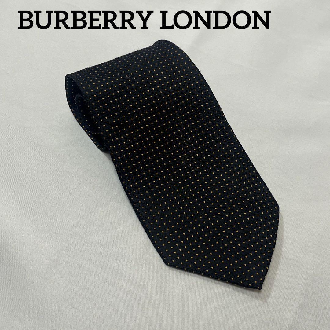 BURBERRY LONDON バーバリーロンドン　ネクタイ　ドット柄　ビジネス　中古　メンズ_画像1