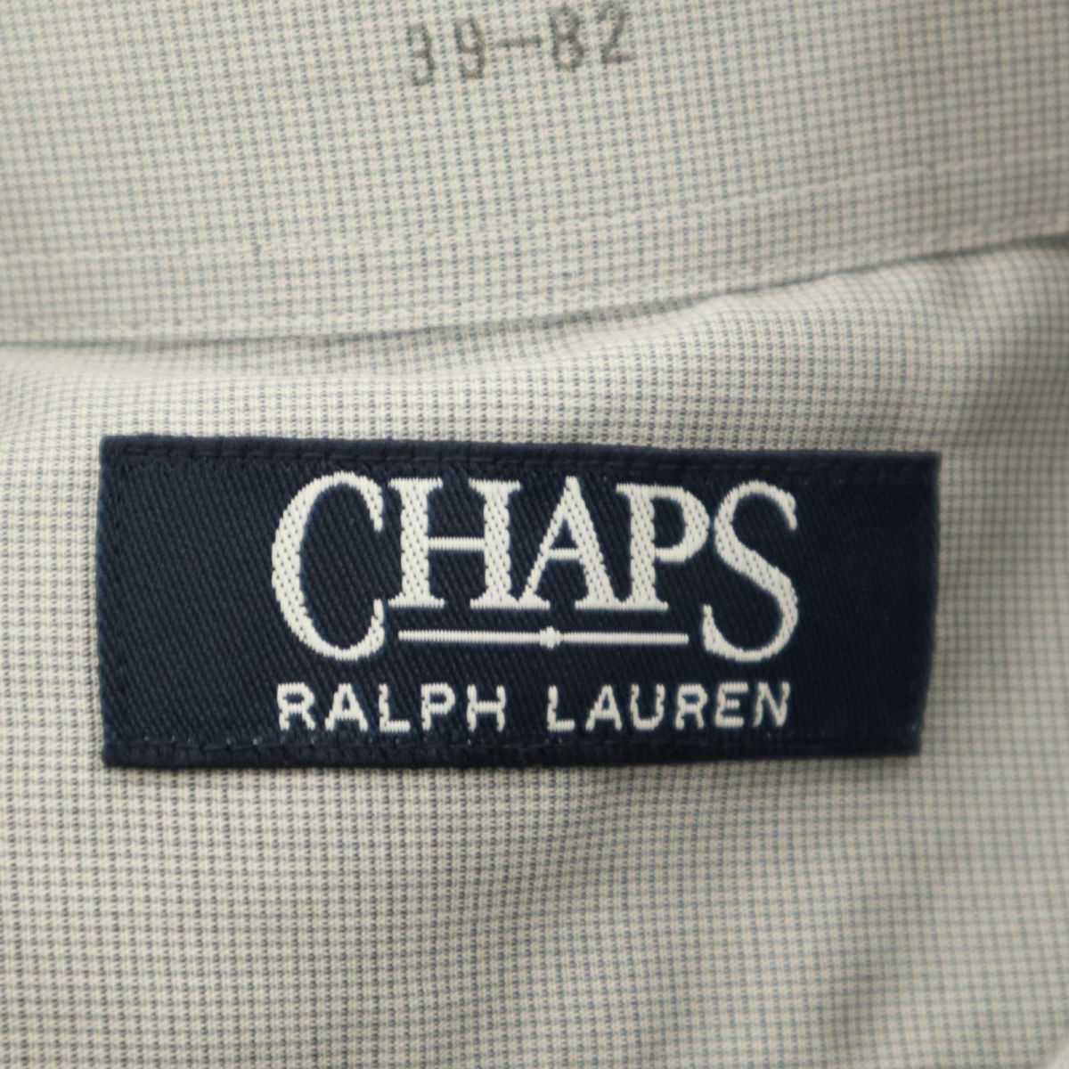 【新品 未使用】 CHAPS チャップス ラルフローレン 通年 長袖 Yシャツ Sz.39-42　メンズ グレー ビジカジ　C3T07274_8#C_画像8