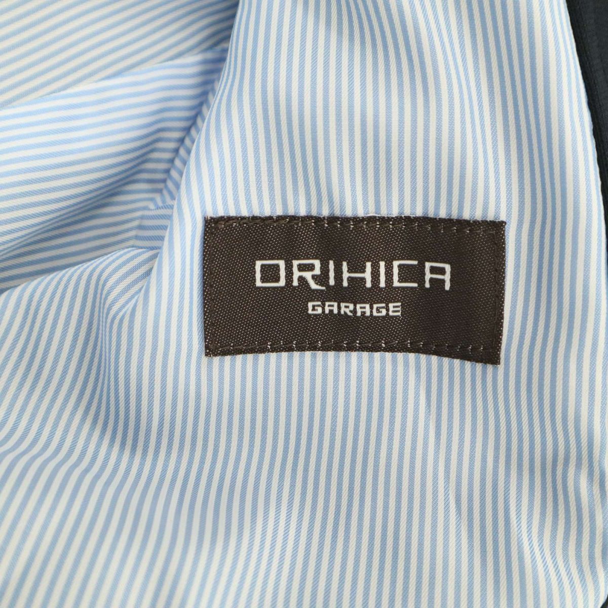 ORIHICA オリヒカ 通年 背抜き 2B アンコン カジュアル★ テーラード ジャケット Sz.L　メンズ ネイビー　C3T07283_8#O_画像6