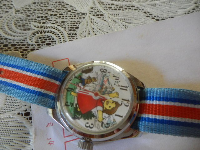  Vintage retro wristwatch [ Heidi, Girl of the Alps ] collection hand winding fancy analogue clock Showa era anime present condition combined use that time thing ultra rare 