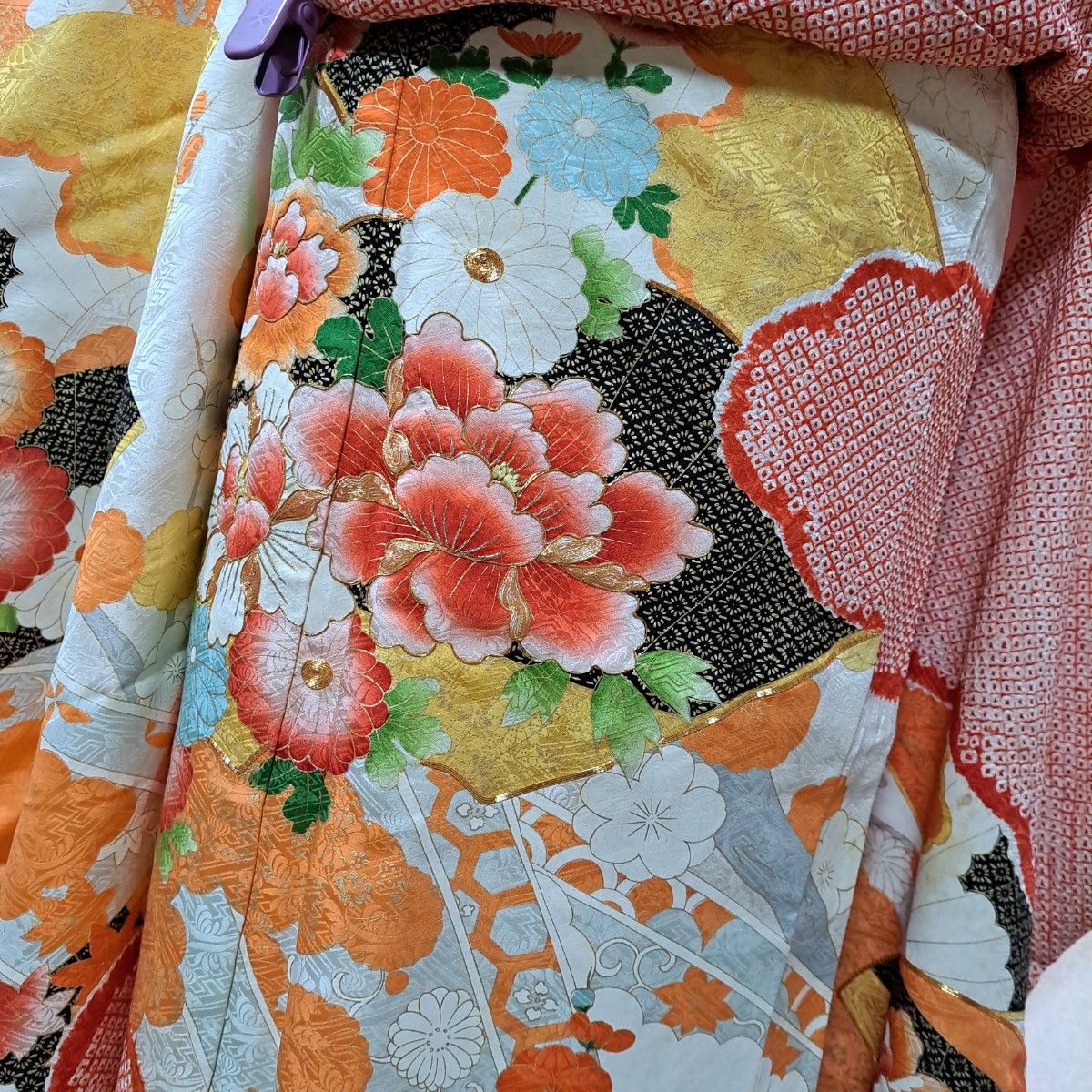 訳あり】正絹 豪華振袖 絞り 金駒刺繍 金彩|Yahoo!フリマ(旧PayPay
