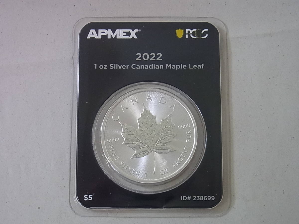 150729H08-0808H カナダ 2022 5ドル メイプル 銀貨 PCGS FIRSTSTRIKE 1oz／1オンス 純銀 コイン・硬貨 アンティーク