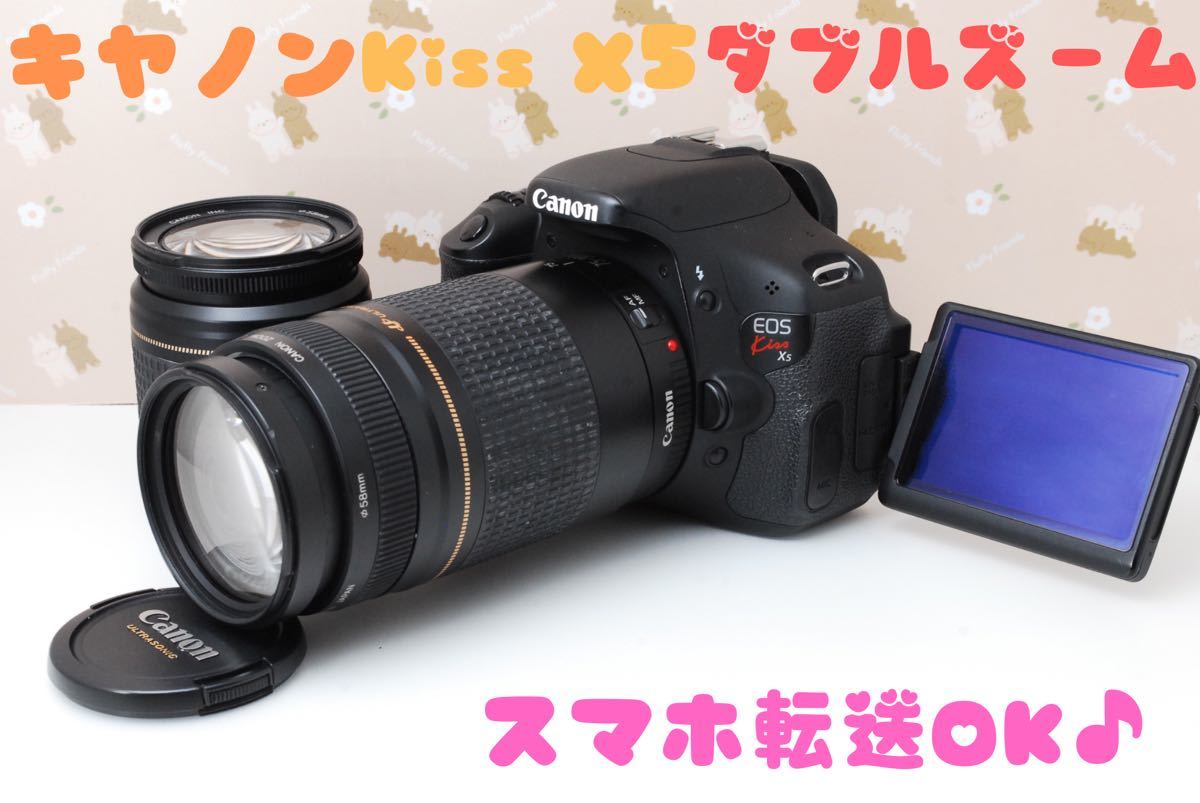 人気絶頂 実用中古☆canon Kiss X5 ダブルズームキット☆自撮り