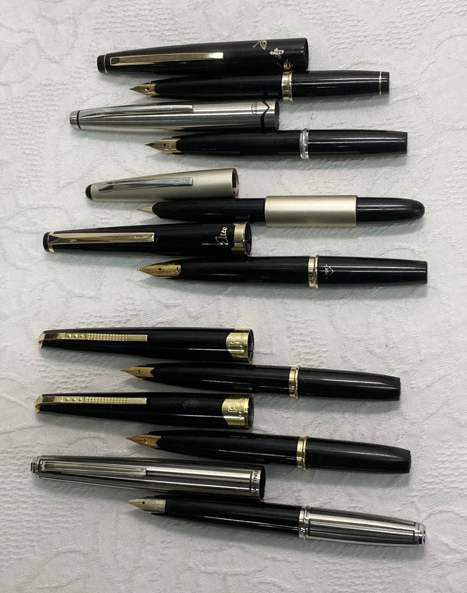 14K 18K 万年筆 3点まとめて PILOT パイロット PLATINUM プラチナ