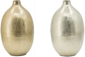 インド輸入　モダンアンティーク　ゴージャスゴールド色の花瓶　ゴールド色のフラワーベース